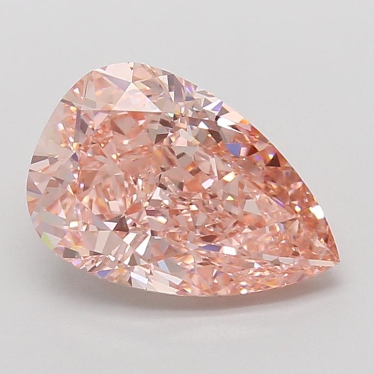 3.12 Ct. Fancy Vivid Pink Pear Lab Grown Diamond