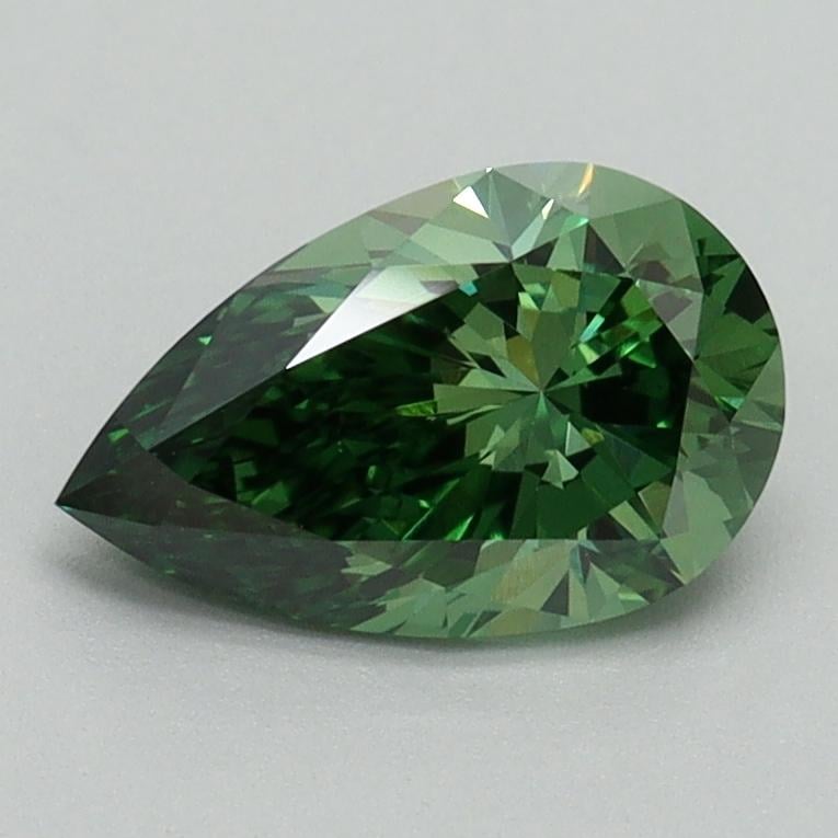 1.15 Ct. Fancy Vivid Pacific Green Pear Lab Grown Diamond