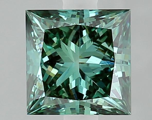 2.04 Ct. Fancy Vivid Green Princess Lab Grown Diamond