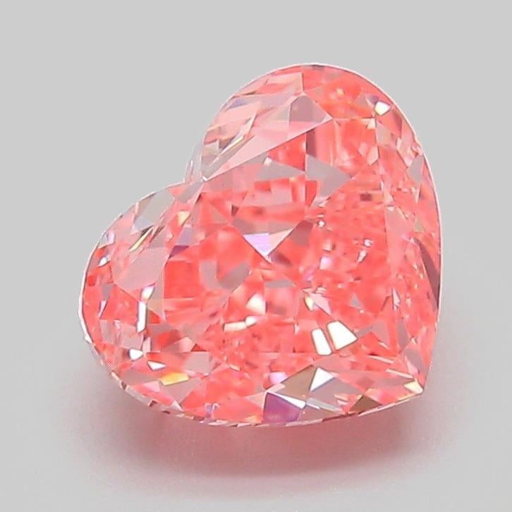 2.10 Ct. Fancy Vivid Pink Heart Lab Grown Diamond