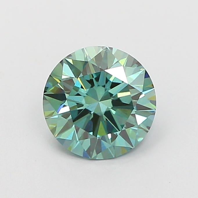 1.07 Ct. Fancy Vivid  Green Round Lab Grown Diamond