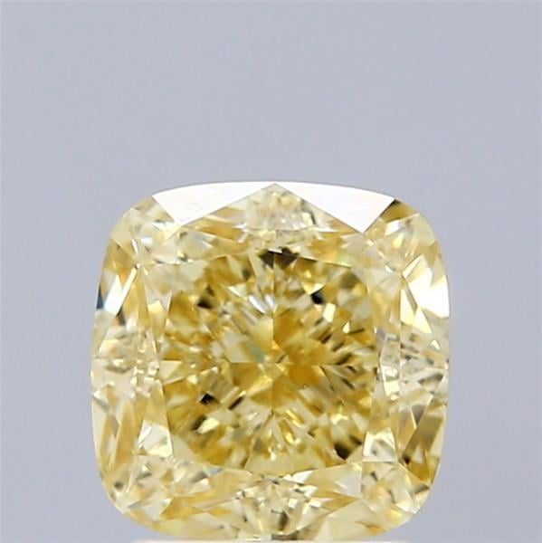 2.07 Ct. Fancy Intense  Yellow Cushion Lab Grown Diamond