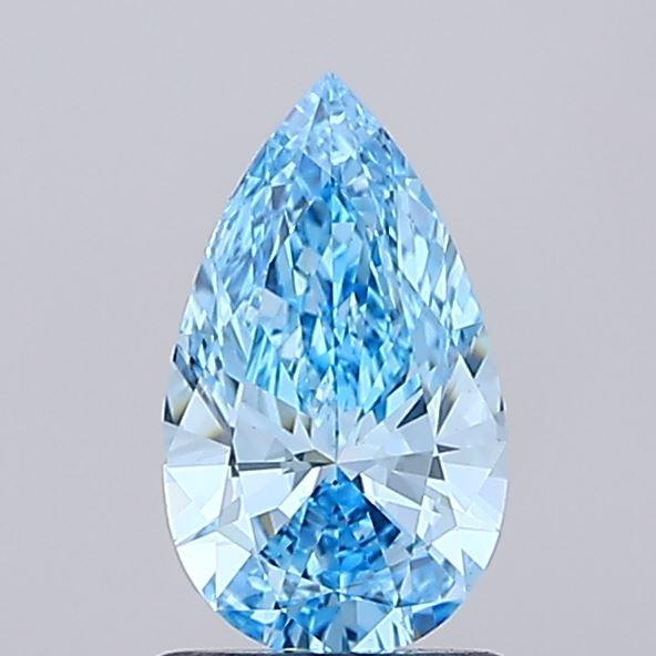 1.01 Ct. Fancy Vivid  Blue Pear Lab Grown Diamond