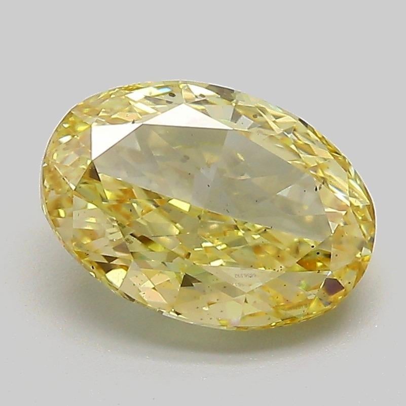 2.02 Ct. Fancy Intense Yellow Oval Lab Grown Diamond