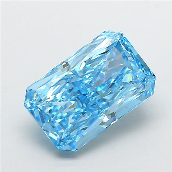 2.52 Ct. Fancy Vivid Blue Radiant Lab Grown Diamond