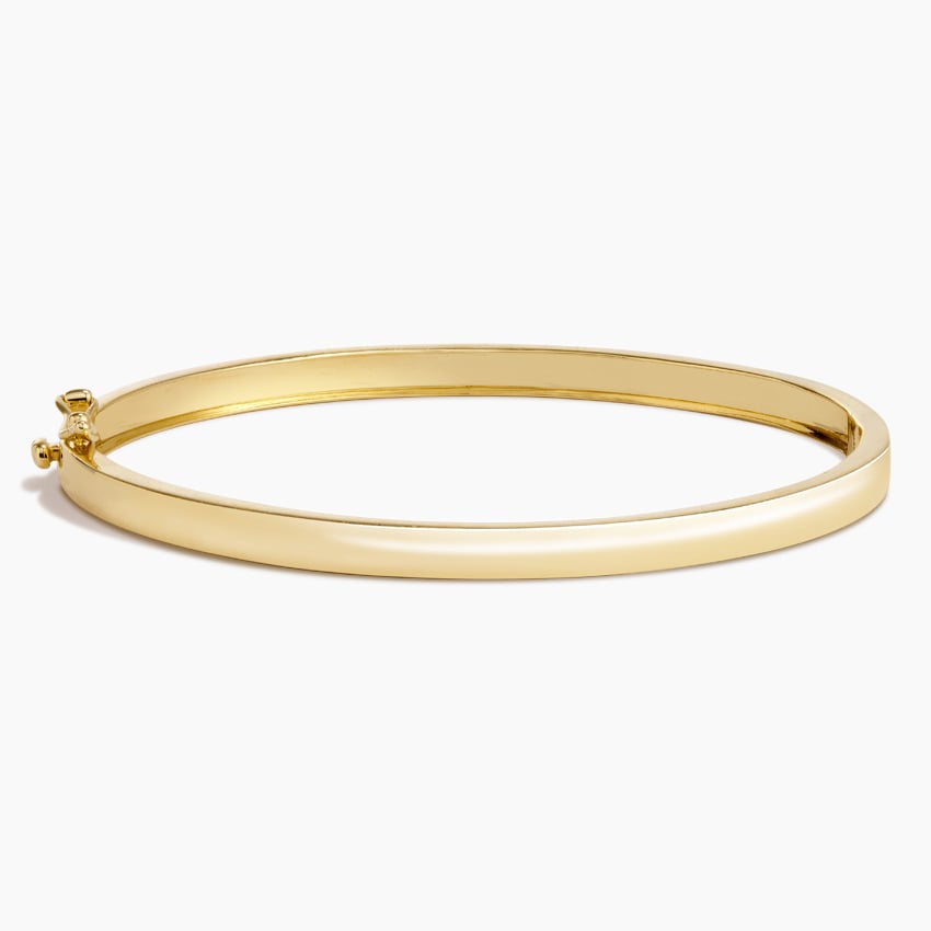 14K Yellow Gold Engravable Bangle Bracelet (4mm)