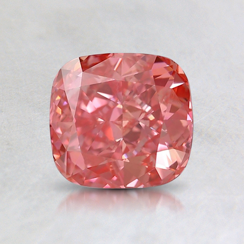 1.01 Ct. Fancy Intense Orangy Pink Cushion Lab Grown Diamond