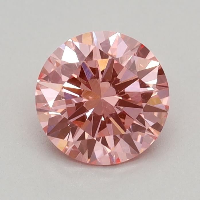 0.46 Ct. Fancy Vivid Pink Round Lab Grown Diamond