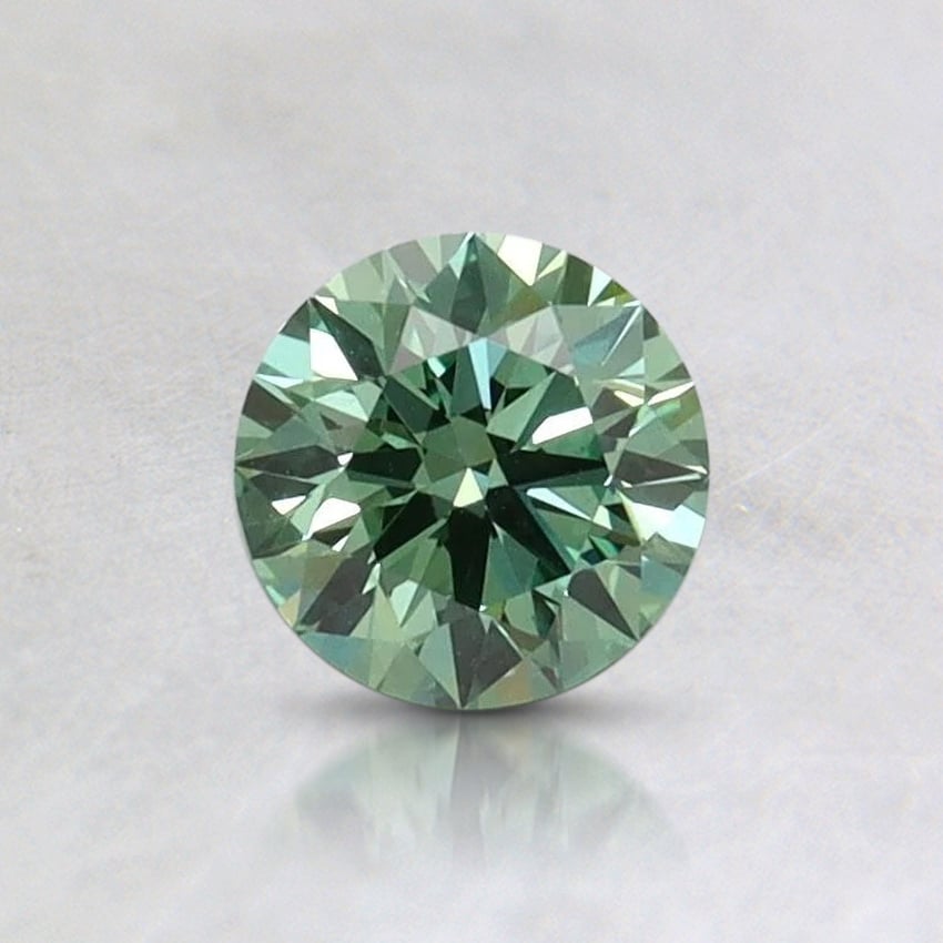 0.51 Ct. Fancy Vivid Pacific Green Round Lab Grown Diamond