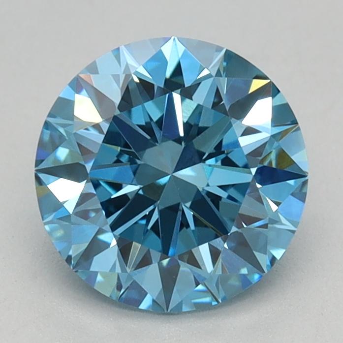 1.06 Ct. Fancy Vivid Blue Round Lab Grown Diamond