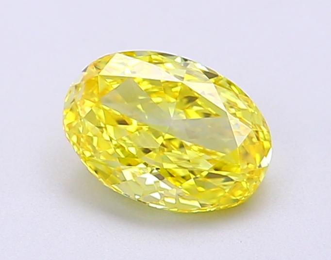 1.01 Ct. Fancy Vivid Yellow Oval Lab Grown Diamond