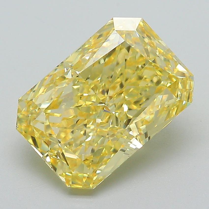 4.50 Ct. Fancy Vivid Yellow Radiant Lab Grown Diamond