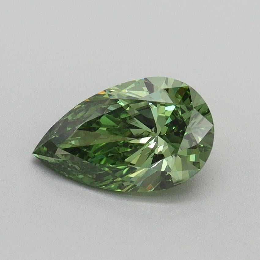 1.01 Ct. Fancy Vivid Green Pear Lab Grown Diamond