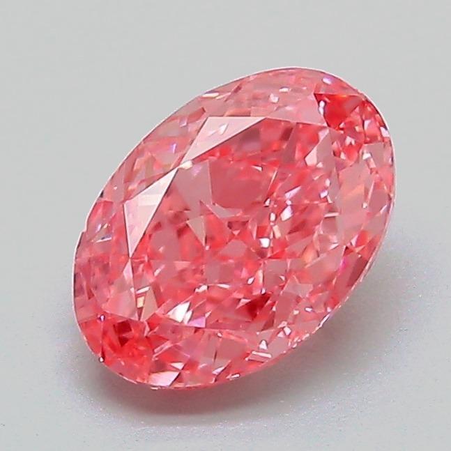 1.11 Ct. Fancy Vivid Pink Oval Lab Grown Diamond