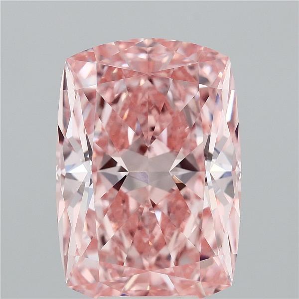 7.08 Ct. Fancy Vivid Pink Cushion Lab Grown Diamond