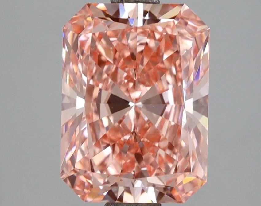 3.04 Ct. Fancy Vivid Pink Radiant Lab Grown Diamond