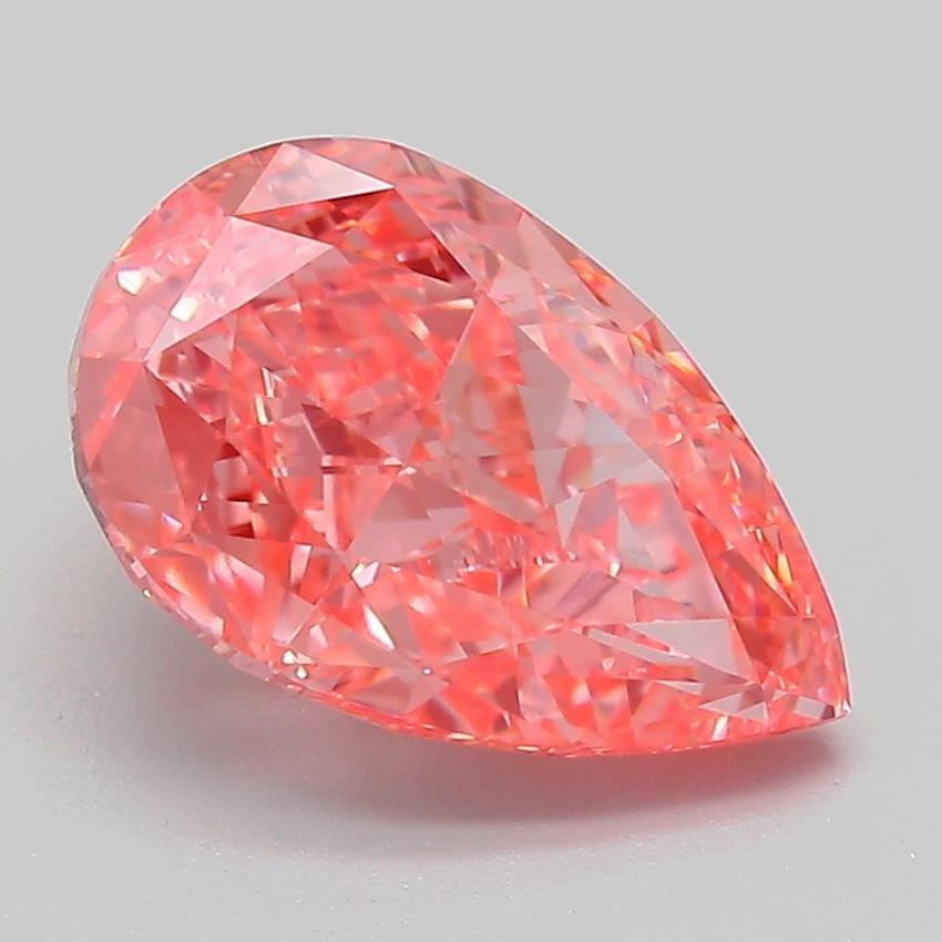 3.20 Ct. Fancy Vivid Pink Pear Lab Grown Diamond