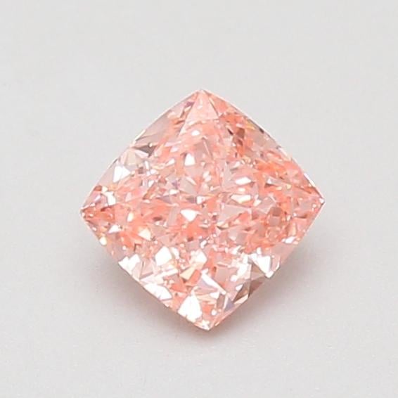 0.64 Ct. Fancy Vivid Pink Cushion Lab Grown Diamond