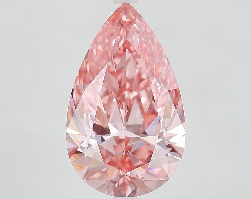 5.67 Ct. Fancy Vivid Pink Pear Lab Grown Diamond