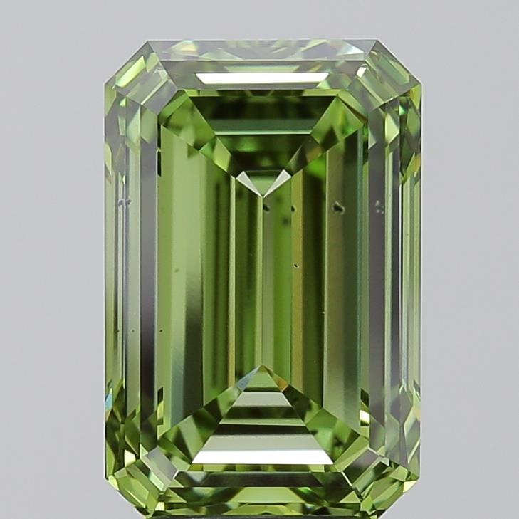 4.92 Ct. Fancy Vivid Green Emerald Lab Grown Diamond