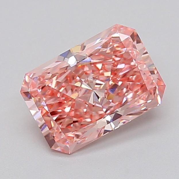 1.69 Ct. Fancy Vivid  Pink Radiant Lab Grown Diamond