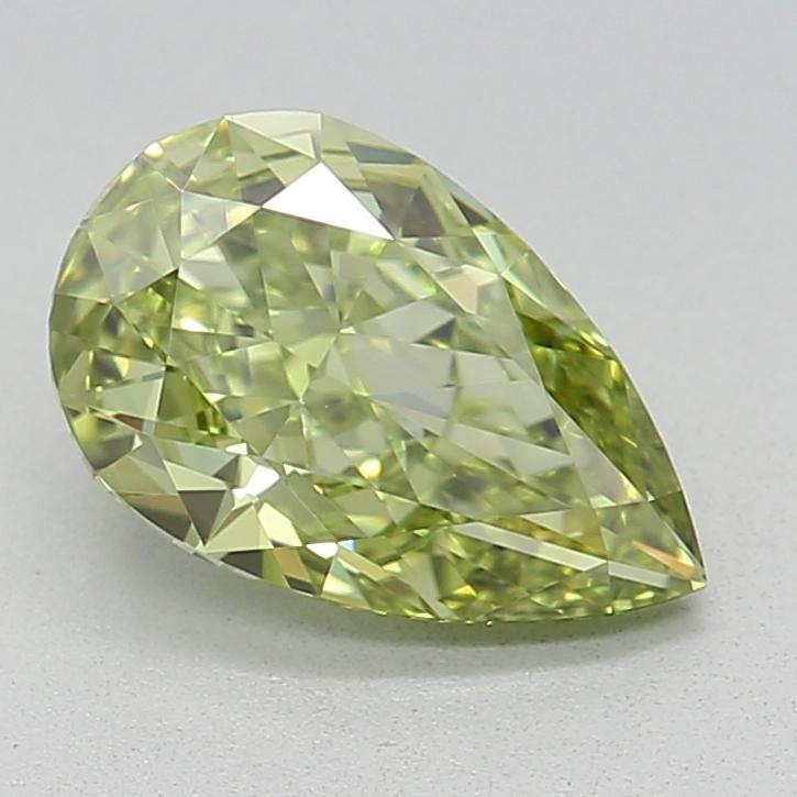 1.02 Ct. Fancy Vivid  Green Pear Lab Grown Diamond