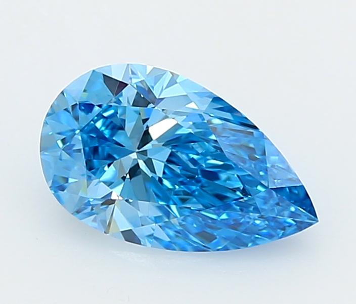 1.38 Ct. Fancy Vivid  Blue Pear Lab Grown Diamond