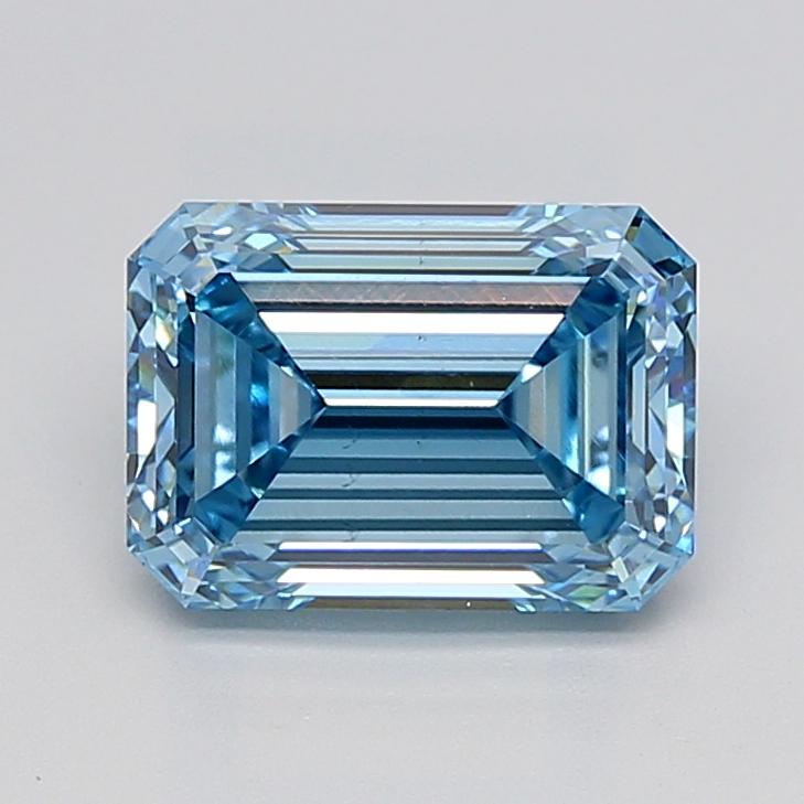 3.08 Ct. Fancy Vivid  Blue Emerald Lab Grown Diamond