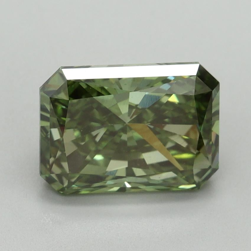3.05 Ct. Fancy Vivid Green Radiant Lab Grown Diamond