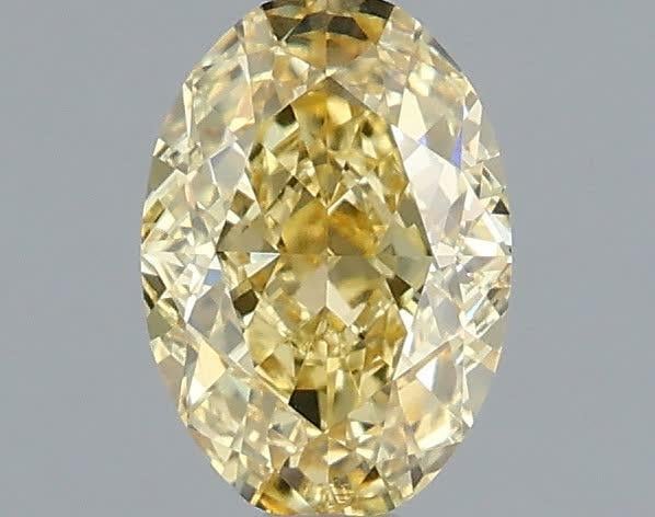 1.03 Ct. Fancy Intense Yellow Oval Lab Grown Diamond