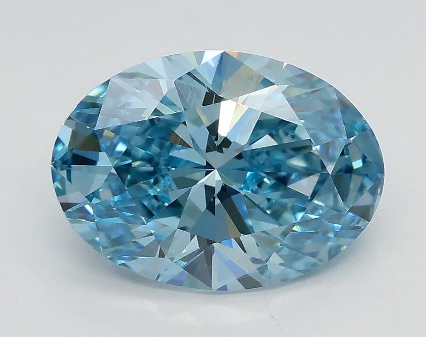 2.51 Ct. Fancy Vivid Blue Oval Lab Grown Diamond