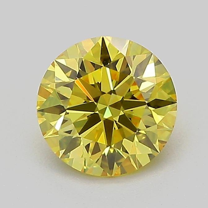 1.01 Ct. Fancy Vivid  Yellow Round Lab Grown Diamond