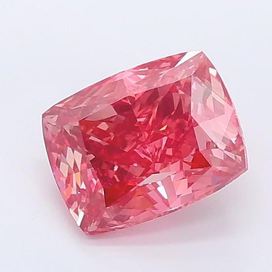 1.02 Ct. Fancy Vivid Pink Cushion Lab Grown Diamond