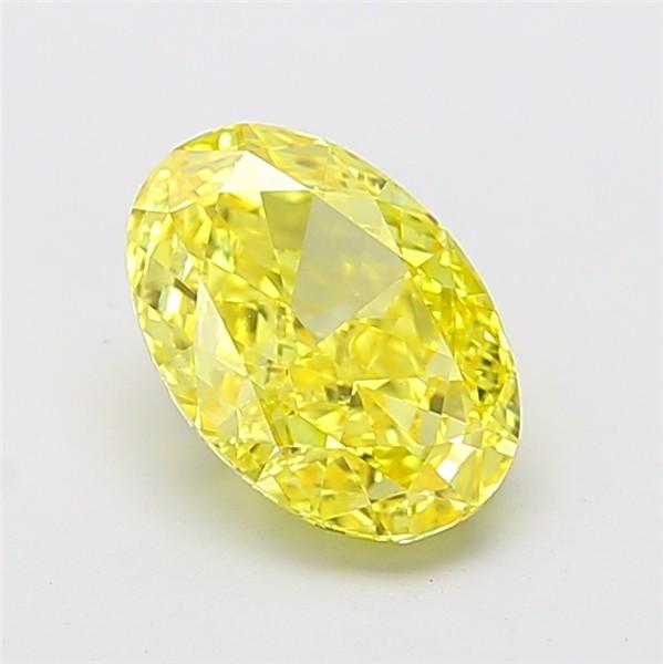 2.58 Ct. Fancy Vivid Yellow Oval Lab Grown Diamond