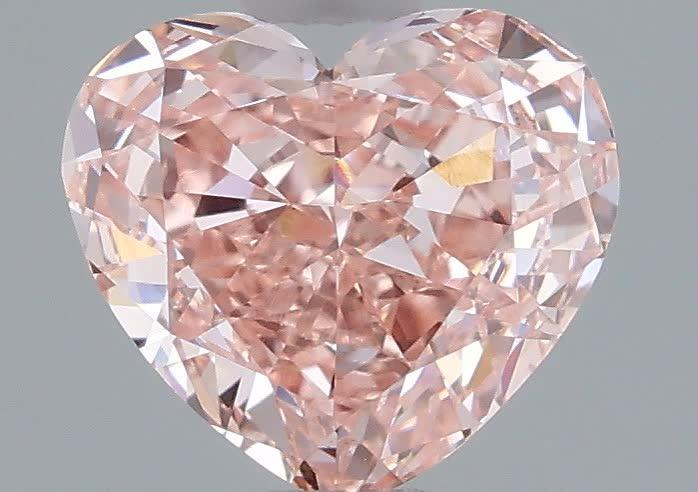 1.00 Ct. Fancy Intense Pink Heart Lab Grown Diamond