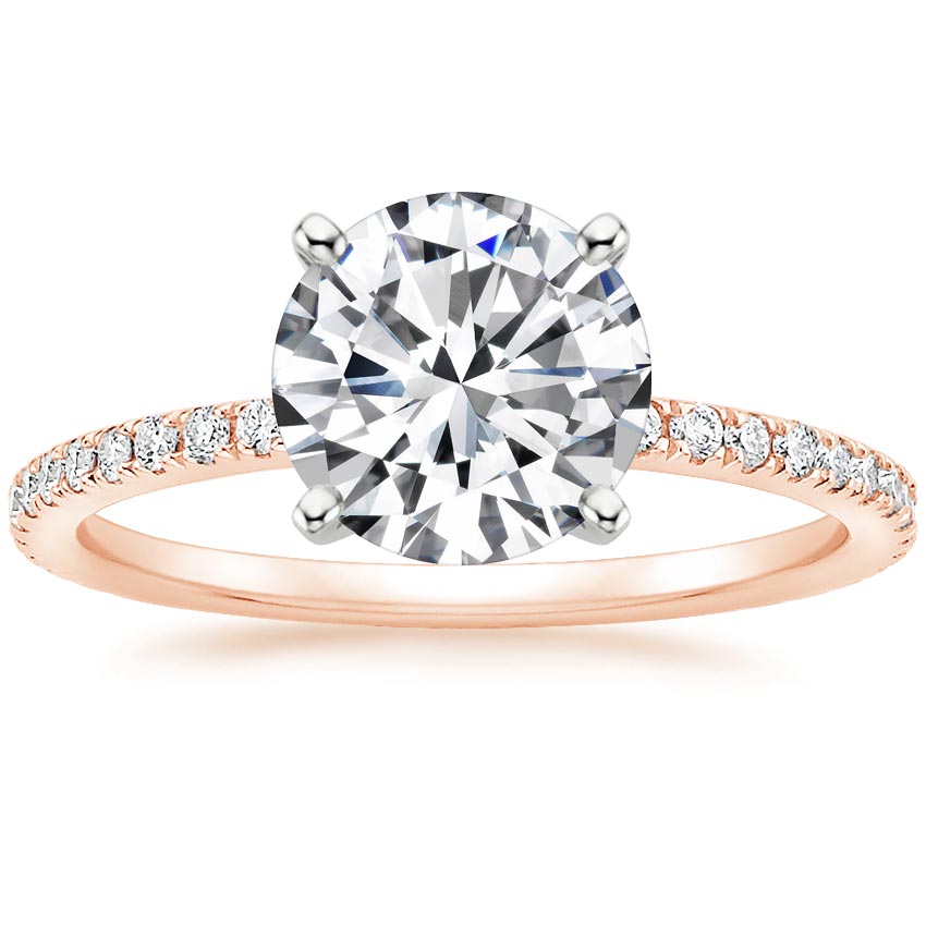 14K Rose Gold Luxe Ballad Diamond Ring (1/4 ct. tw.), large top view