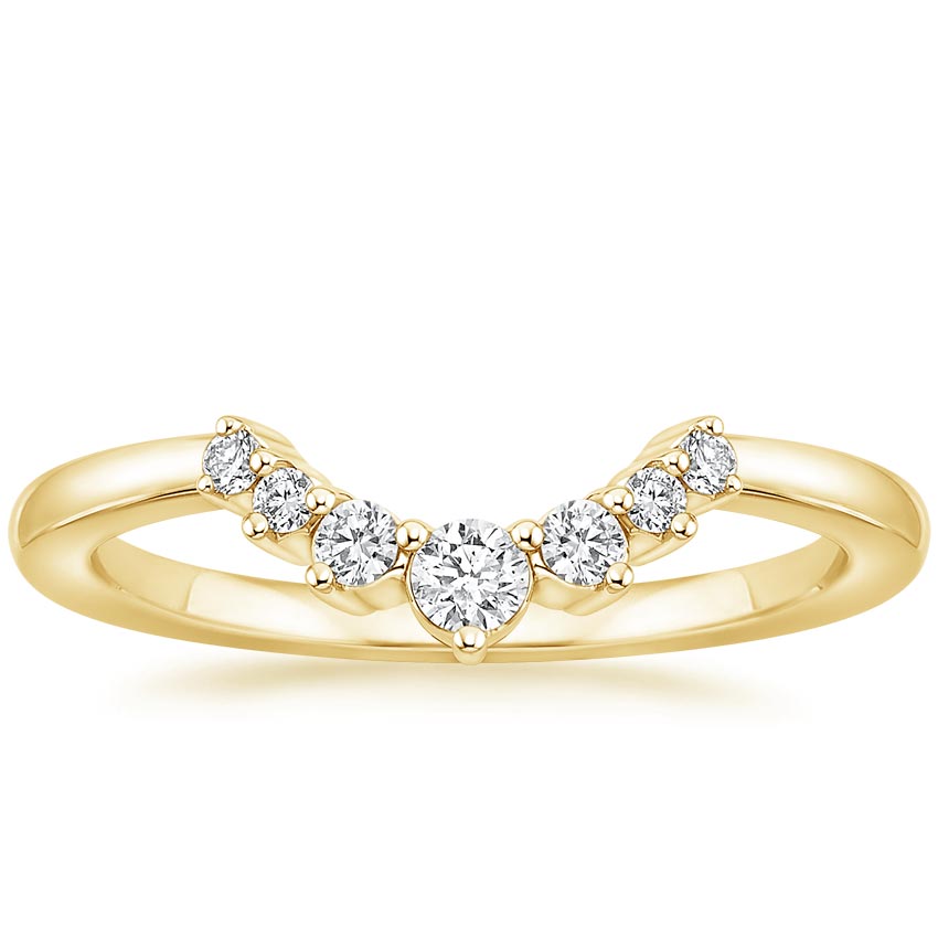 18K Yellow Gold Belle Diamond Ring (1/6 ct. tw.), large top view
