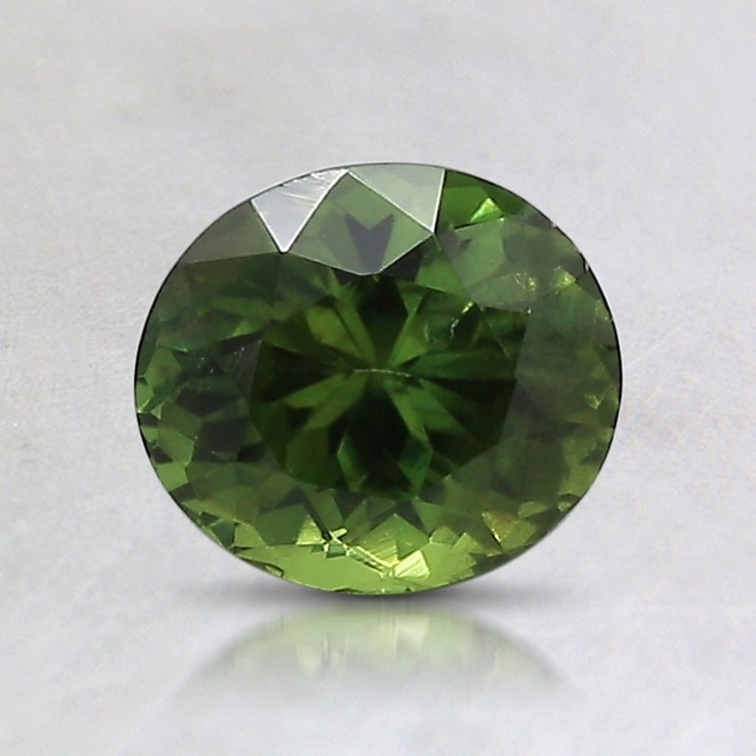 6.6x5.8mm Unheated Green Oval Sapphire