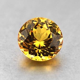6.45mm Unheated Yellow Round Sapphire