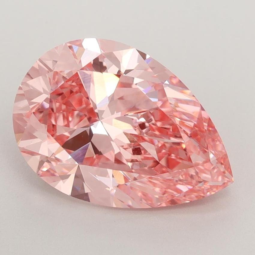 3.01 Ct. Fancy Vivid Pink Pear Lab Grown Diamond