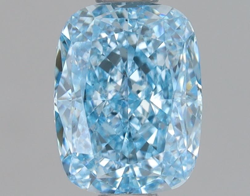 1.06 Ct. Fancy Vivid Blue Cushion Lab Grown Diamond