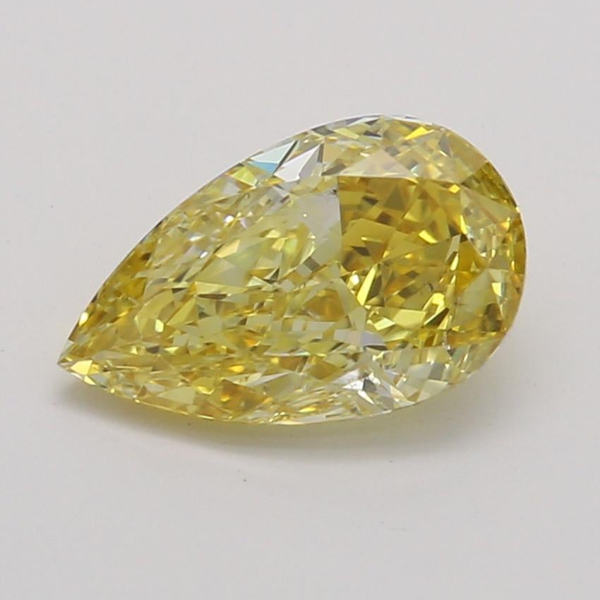 0.7 Ct. Fancy Intense Orangy Yellow Pear Diamond