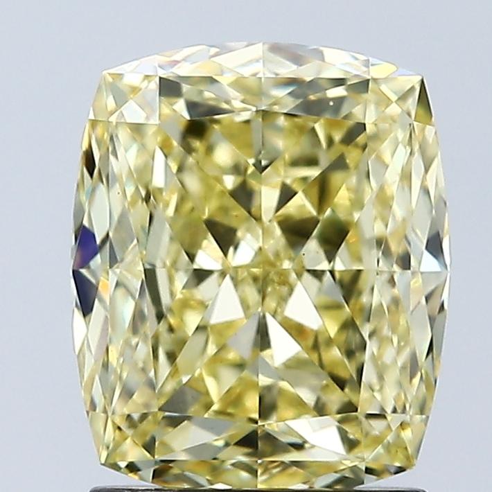 2.05 Ct. Fancy Intense Yellow Cushion Lab Grown Diamond