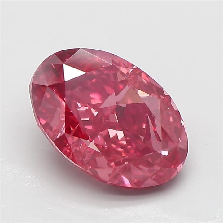 4.02 Ct. Fancy Vivid Pink Oval Lab Grown Diamond