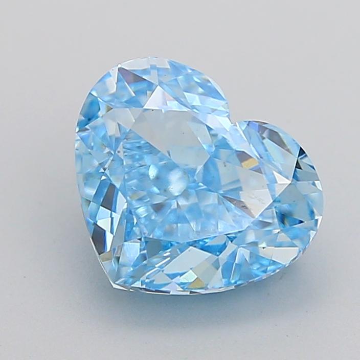 3.02 Ct. Fancy Vivid Blue Heart Lab Grown Diamond