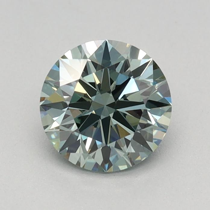 0.66 Ct. Fancy Intense Green Round Lab Grown Diamond
