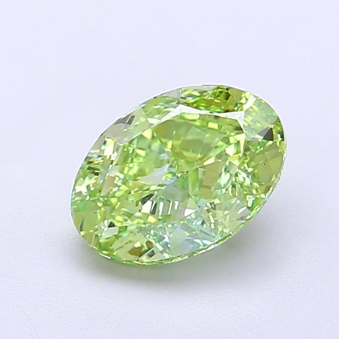 1.30 Ct. Fancy Vivid Green Oval Lab Grown Diamond