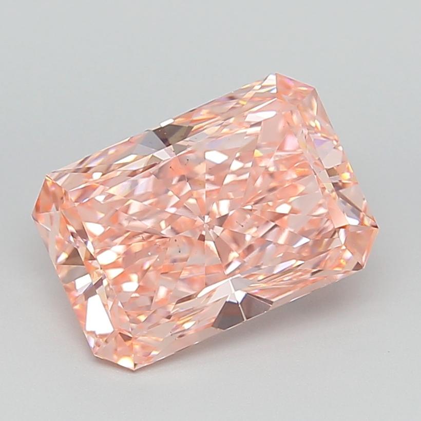 4.08 Ct. Fancy Vivid  Pink Radiant Lab Grown Diamond