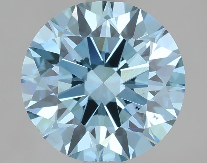 2.10 Ct. Fancy Vivid Blue Round Lab Grown Diamond