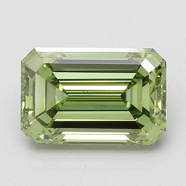 3.01 Ct. Fancy Vivid Green Emerald Lab Grown Diamond